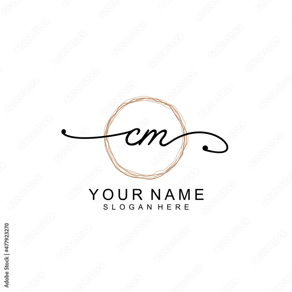 CM initial Signature logo template vector CM initial Signature logo template vector