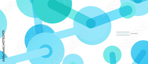 Abstract background. Round dots connected by lines. Trendy techno business template for wallpaper, banner, background or landing