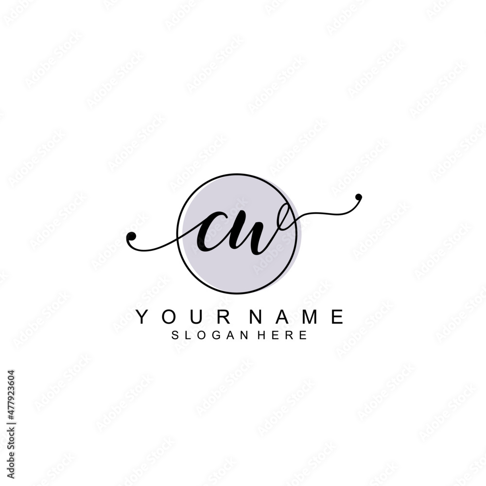 CW initial Luxury logo design collection CW initial Luxury logo design collection