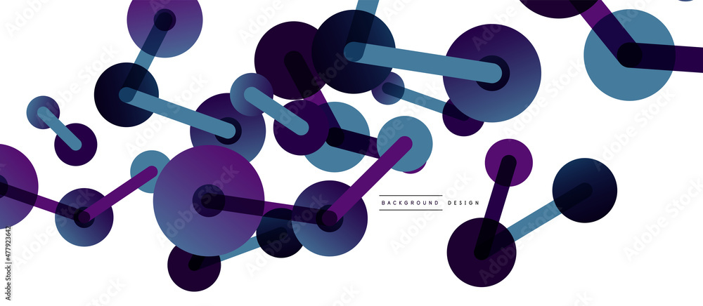 Line points connections geometric abstract background. Circles connected by lines. Trendy techno business template for wallpaper, banner, background or landing Line points connections geometric abstract background. Circles connected by lines. Trendy techno business template for wallpaper, banner, background or landing