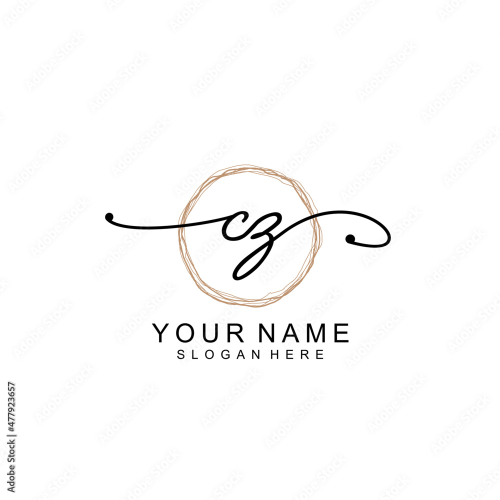 CZ initial Signature logo template vector CZ initial Signature logo template vector