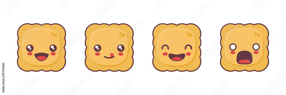 vector ravioli cartoon mascot, italian food illustration, with different facial expressions vector ravioli cartoon mascot, italian food illustration, with different facial expressions