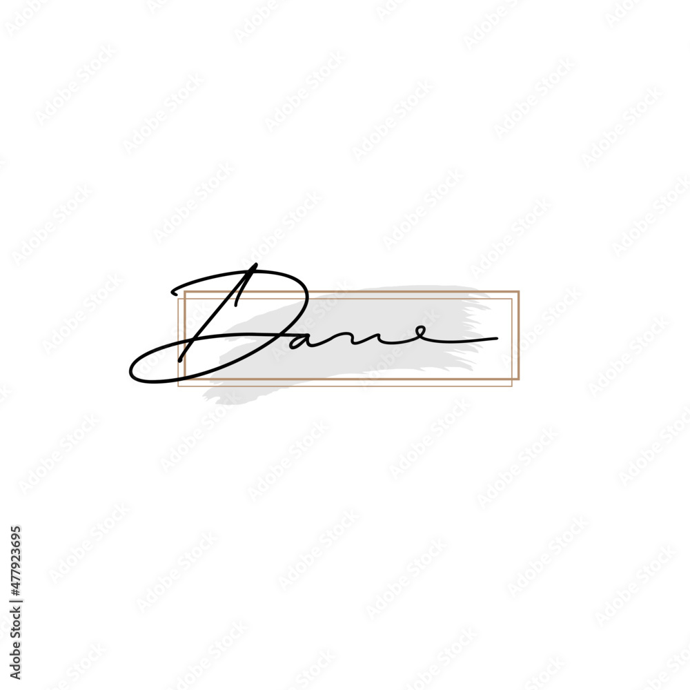 DA initial Signature logo template vector DA initial Signature logo template vector