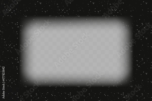 Old cinematic frame transparent overlay mockup. Blank film strip vector illustration.
