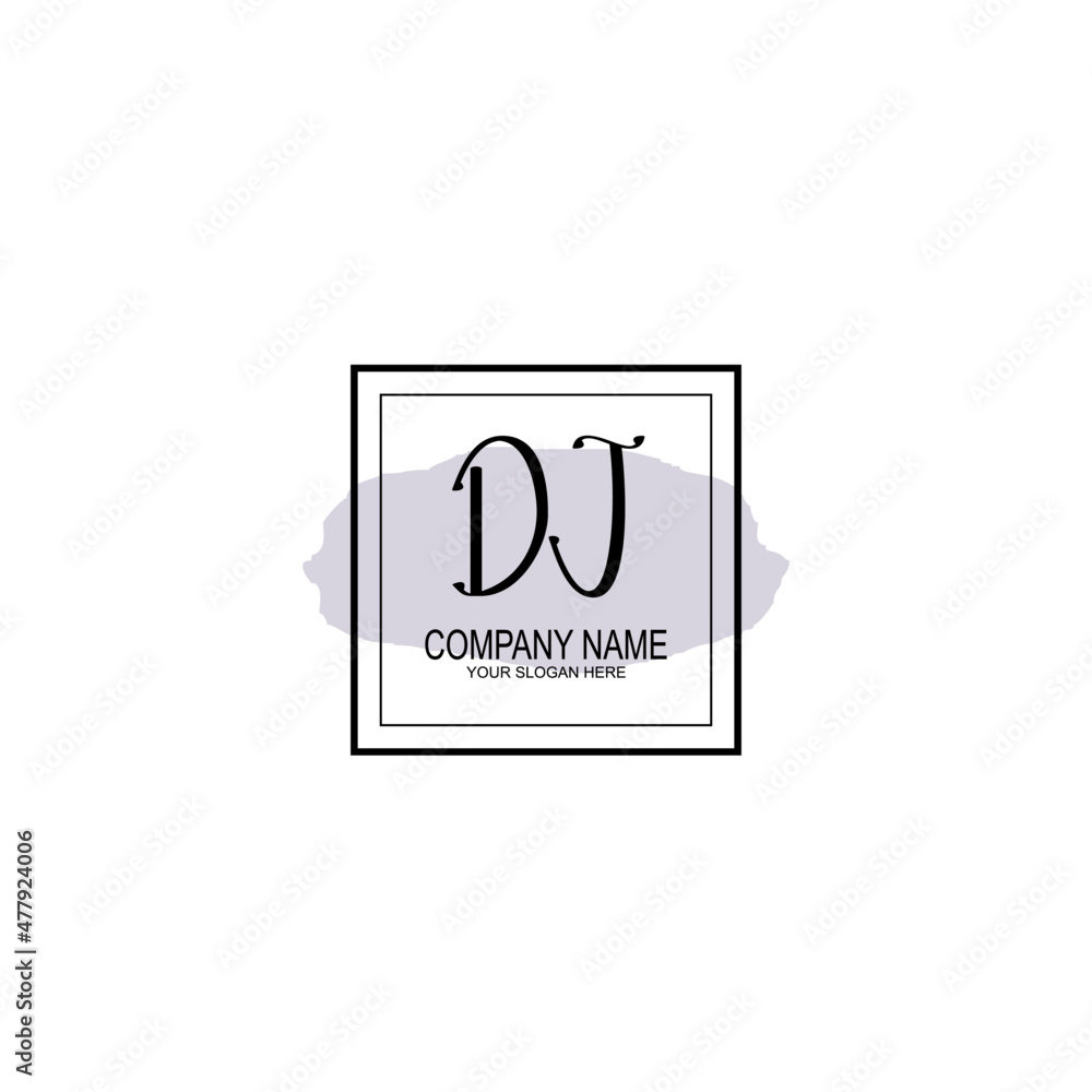 Letter DJ minimalist wedding monogram vector Letter DJ minimalist wedding monogram vector
