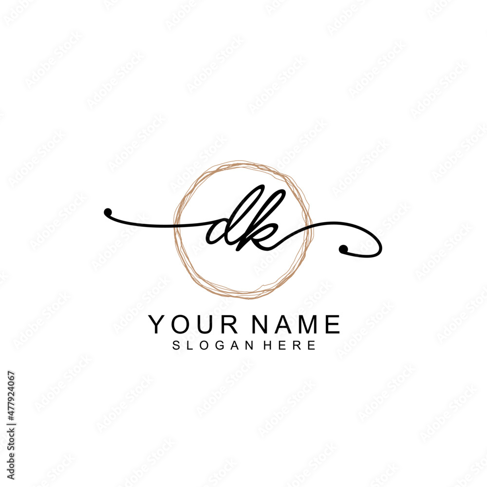 DK initial Signature logo template vector DK initial Signature logo template vector