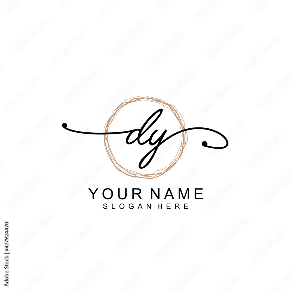 DY initial Signature logo template vector DY initial Signature logo template vector