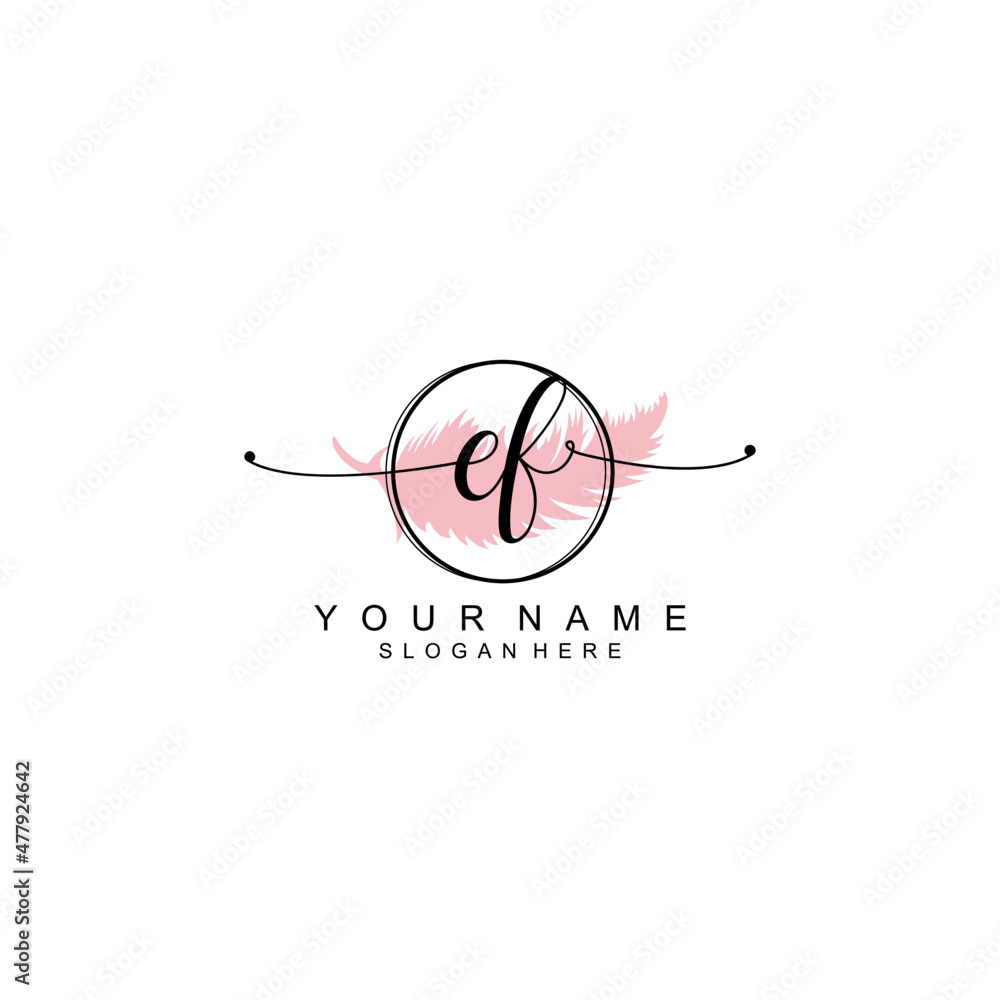 EF initial Luxury logo design collection EF initial Luxury logo design collection
