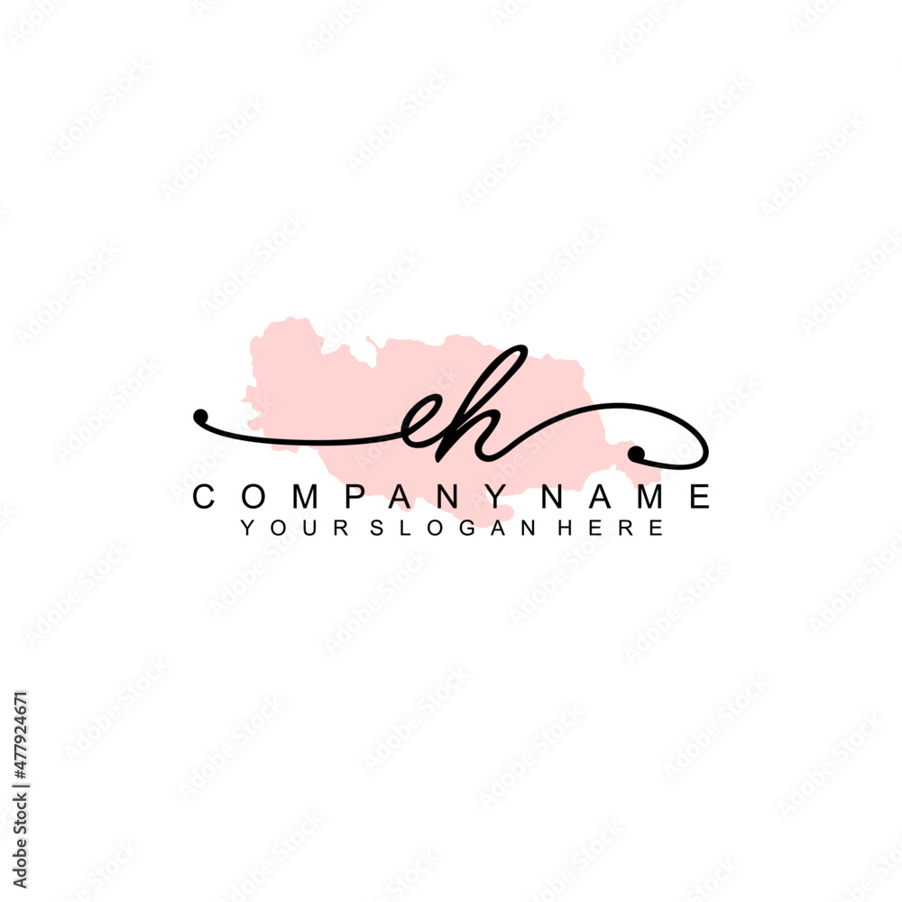 EH initial Signature logo template vector EH initial Signature logo template vector