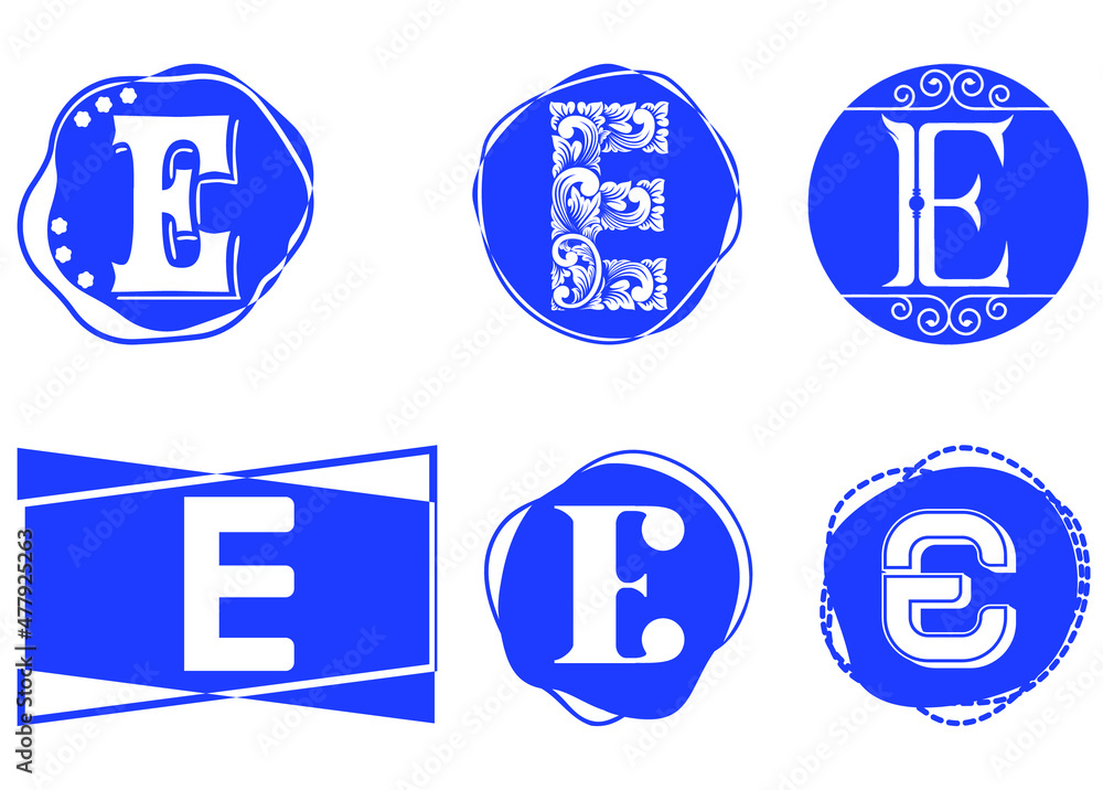 E letter logo and icon design template E letter logo and icon design template