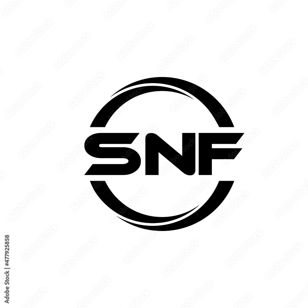 Snf Lettering SNF letter logo design with white background in illustrator, vector ...