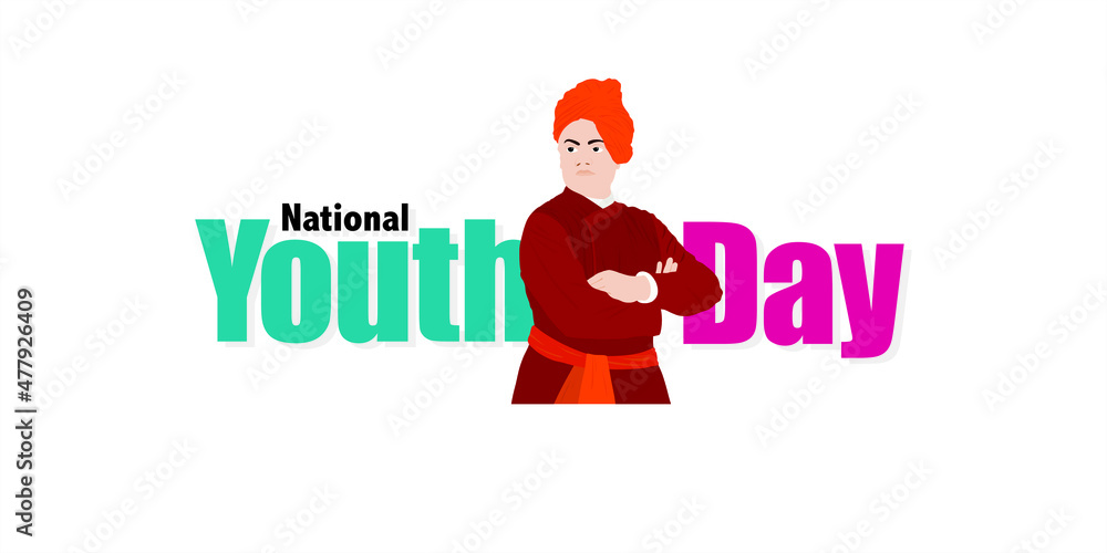 Conceptual Template Design for National Youth Day, also known as Vivekananda Jayanti, Editable Illustration of Swami Vivekananda. Conceptual Template Design for National Youth Day, also known as Vivekananda Jayanti, Editable Illustration of Swami Vivekananda.