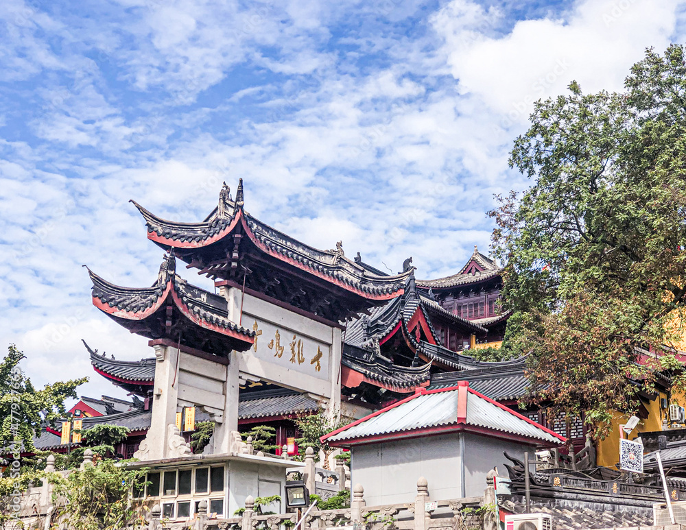 The Jiming Temple, a famous scenic spot in Nanjing
