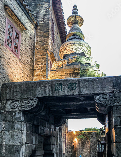 The view of Xijindu Ancient Street in Zhenjiang City，