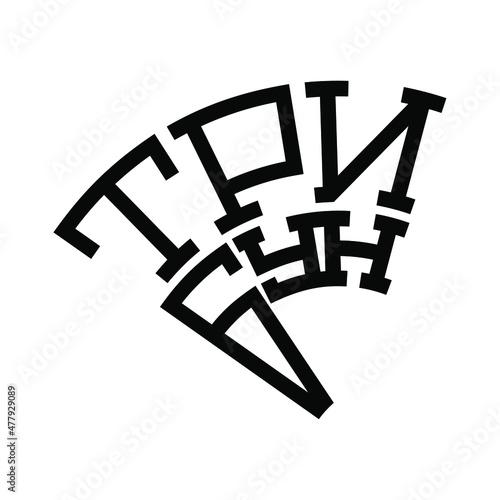 Logo from the word Tribune in Cyrillic