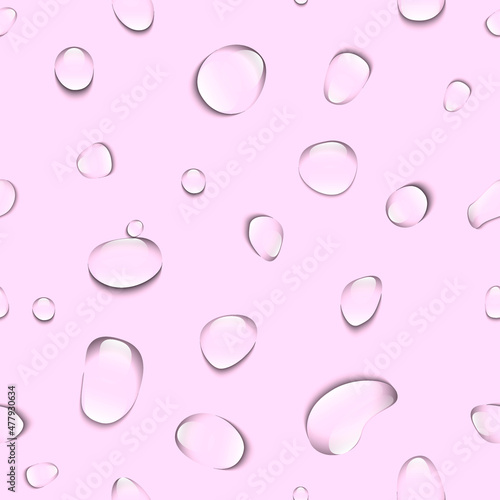 Full Seamless Water Drop Pattern Vector Soft Colors. Fashion Textile Fabric Print Background Design.
