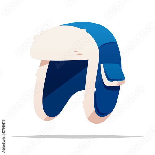 Winter trapper hat vector isolated illustration