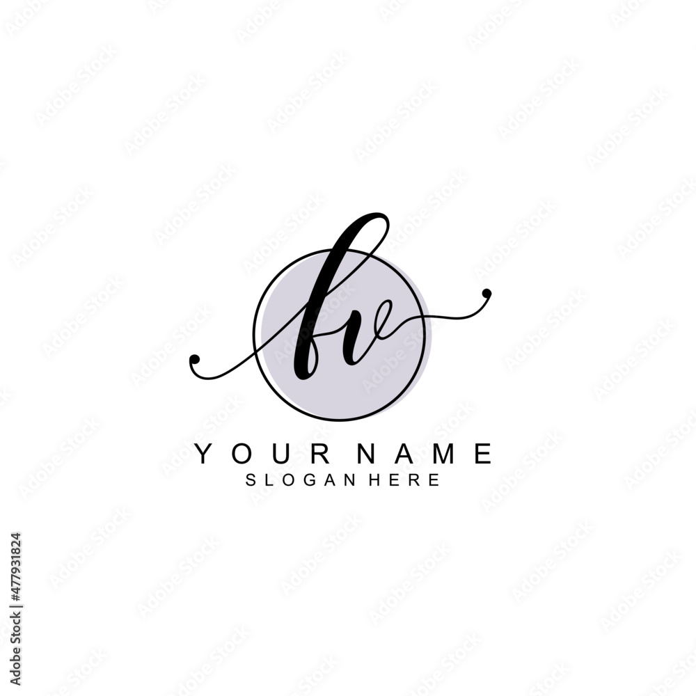 FV initial Luxury logo design collection FV initial Luxury logo design collection