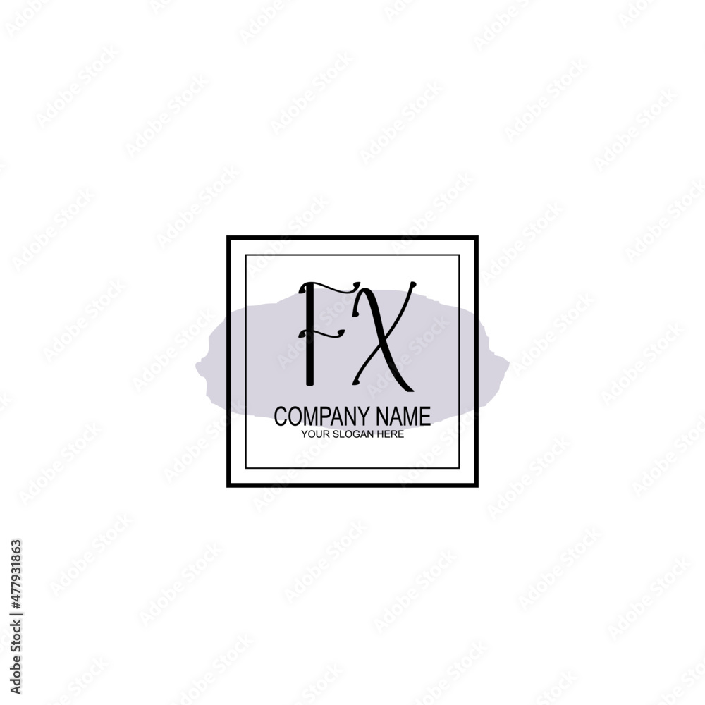 Letter FX minimalist wedding monogram vector Letter FX minimalist wedding monogram vector