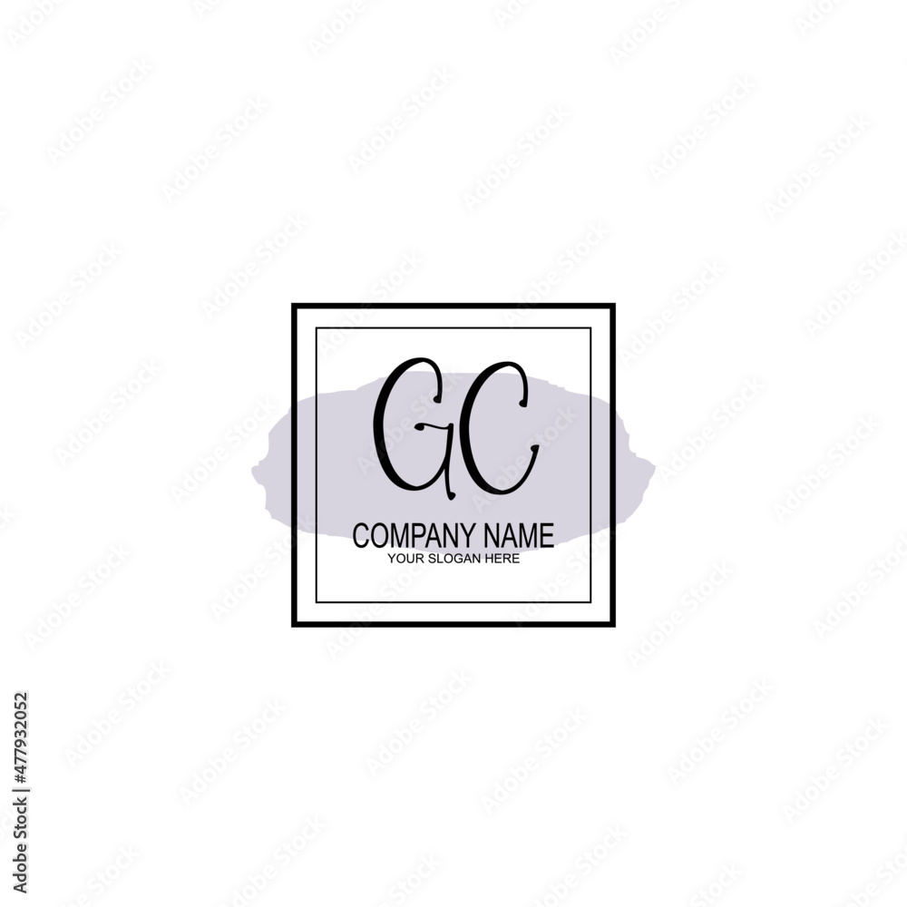 Letter GC minimalist wedding monogram vector Letter GC minimalist wedding monogram vector