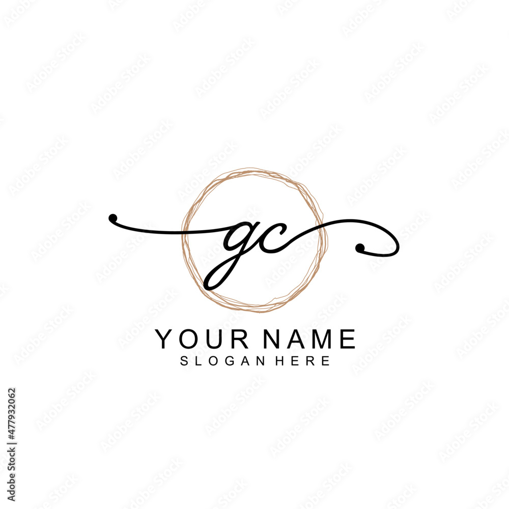 GC initial Signature logo template vector GC initial Signature logo template vector