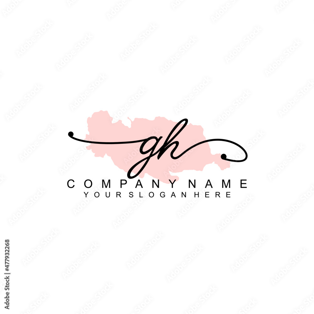 GH initial Signature logo template vector GH initial Signature logo template vector