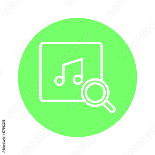 Audio search Vector icon which is suitable for commercial work and easily modify or edit it