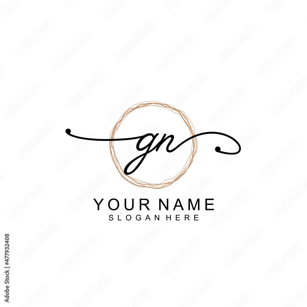 GN initial Signature logo template vector GN initial Signature logo template vector