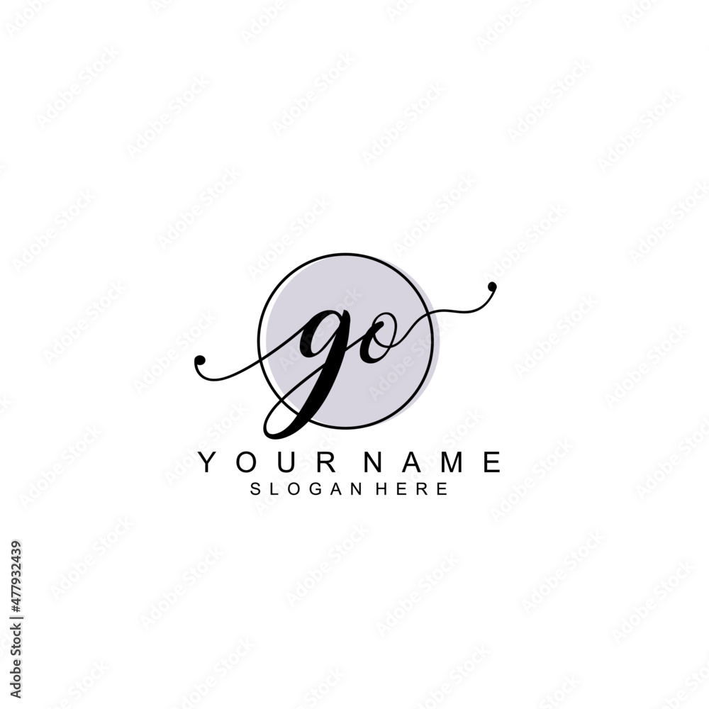 GO initial Luxury logo design collection GO initial Luxury logo design collection