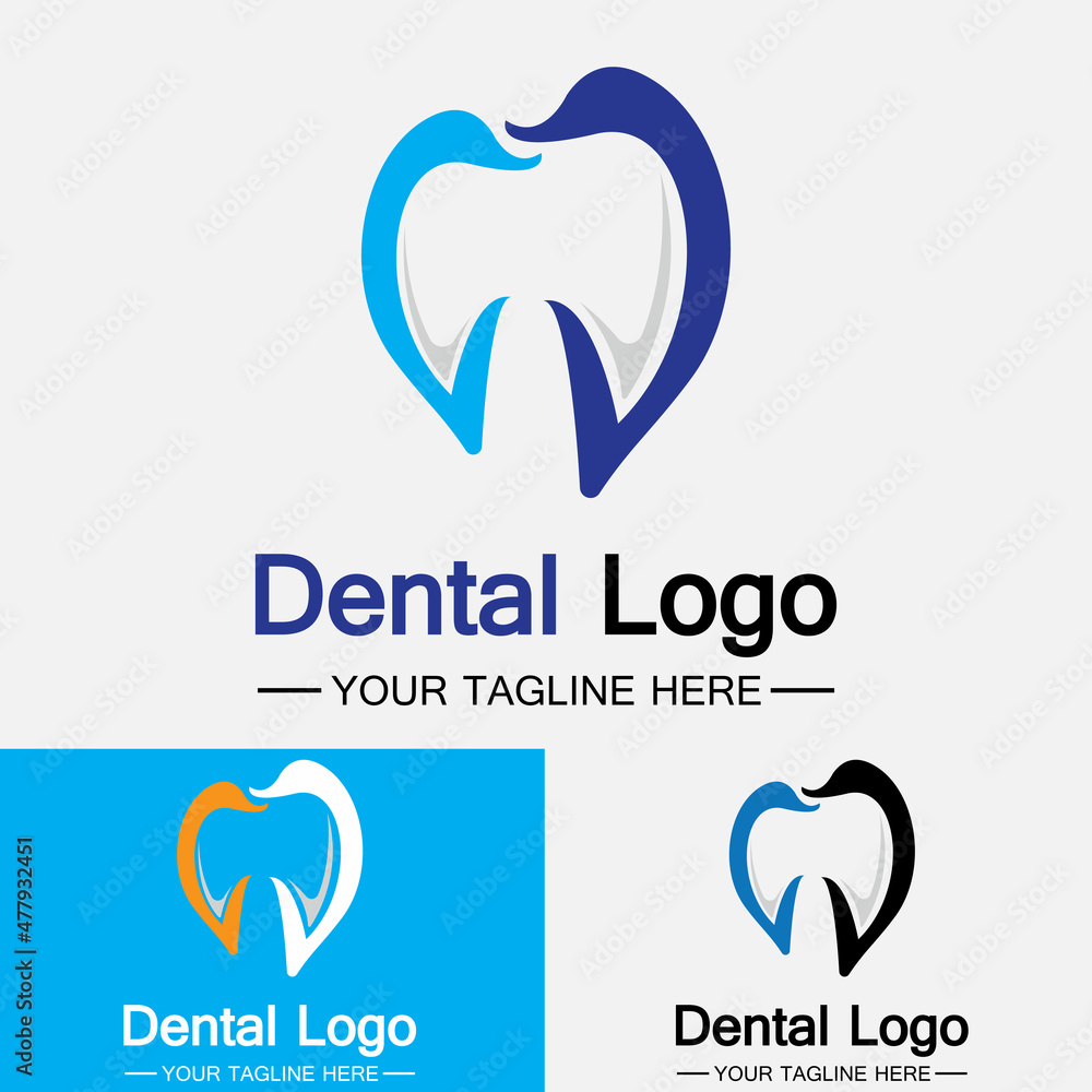 Dental Logo Design vector template.Creative Dentist Logo. Dental Clinic Vector Logo. Dental Logo Design vector template.Creative Dentist Logo. Dental Clinic Vector Logo.