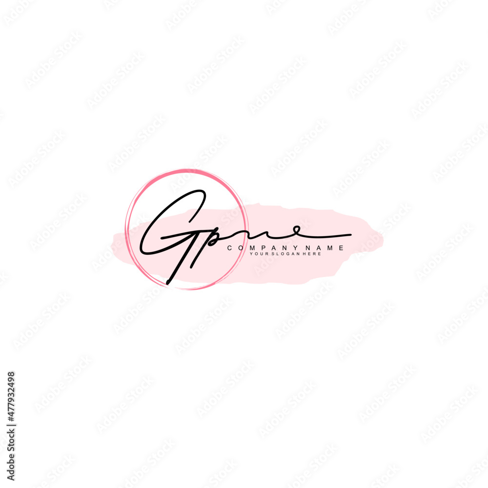GP initial Signature logo template vector GP initial Signature logo template vector