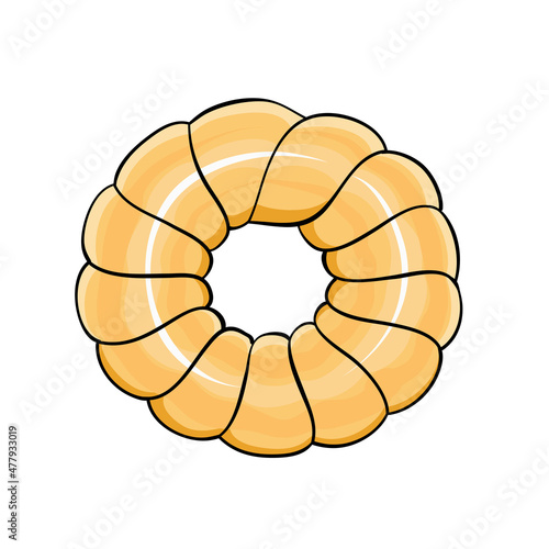 wheat cake hand drawn in cartoon style
