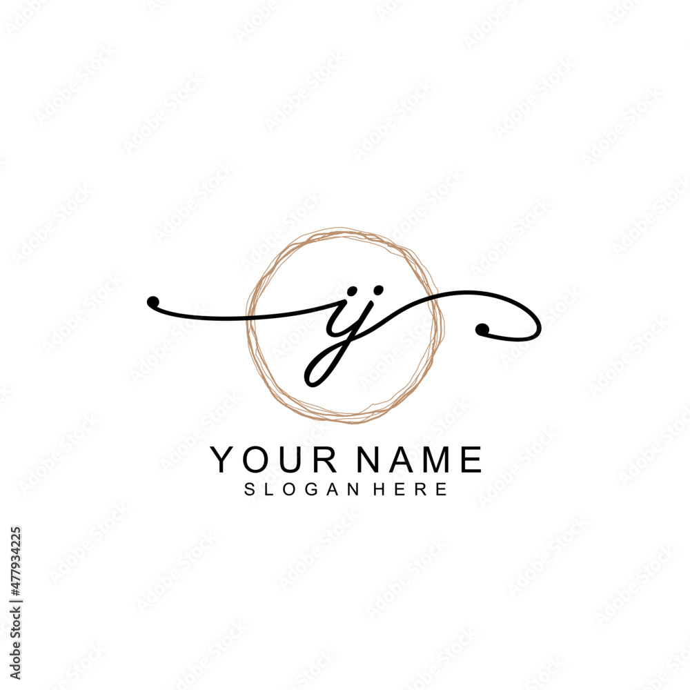IJ initial Signature logo template vector IJ initial Signature logo template vector