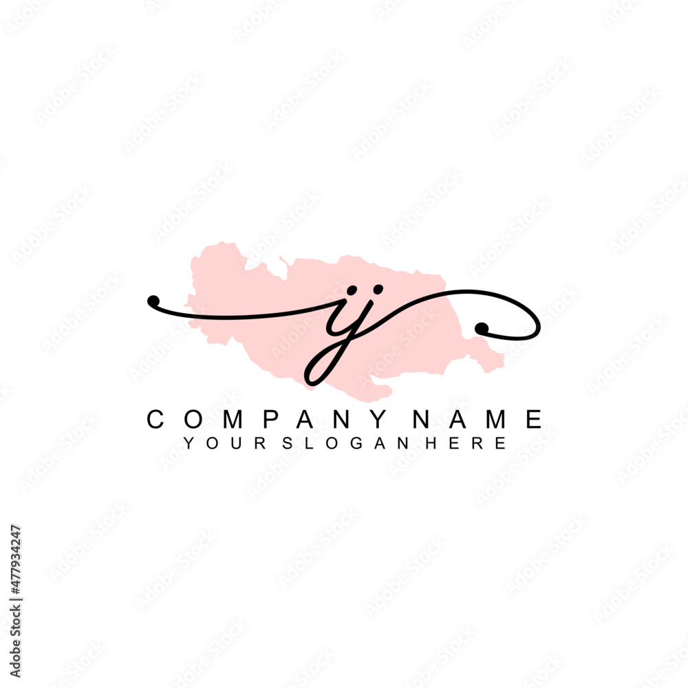 IJ initial Signature logo template vector IJ initial Signature logo template vector