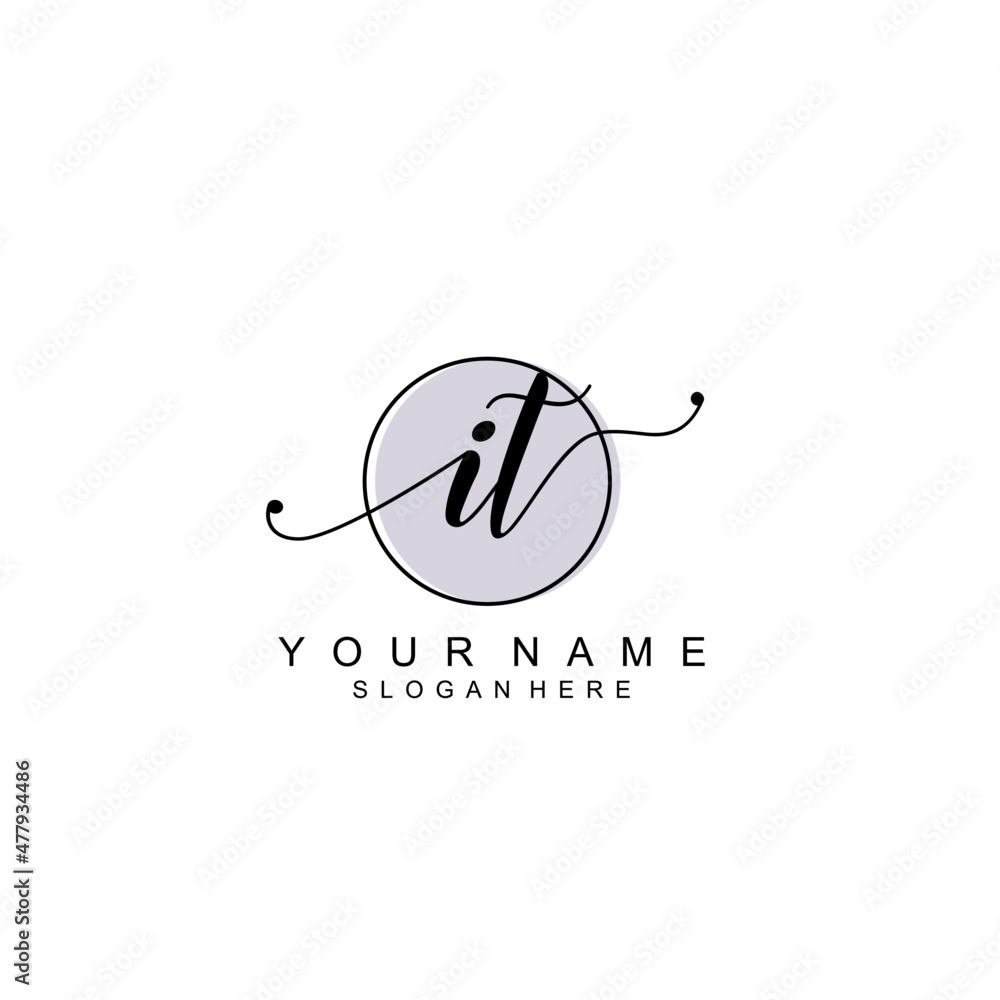 IT initial Luxury logo design collection IT initial Luxury logo design collection