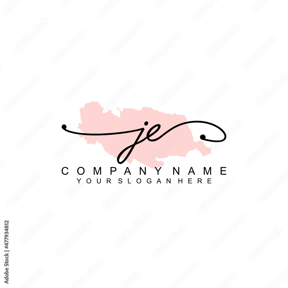 JE initial Signature logo template vector JE initial Signature logo template vector
