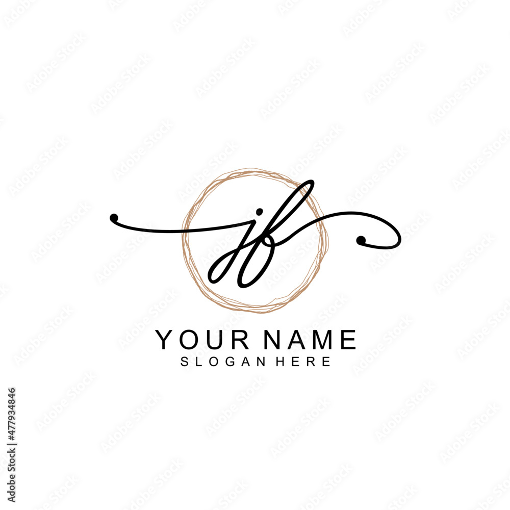 JF initial Signature logo template vector JF initial Signature logo template vector