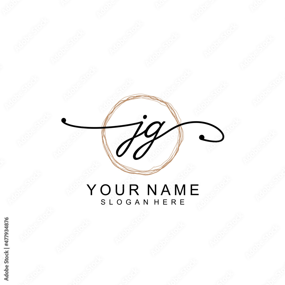 JG initial Signature logo template vector JG initial Signature logo template vector