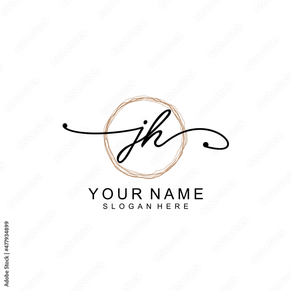 JH initial Signature logo template vector JH initial Signature logo template vector