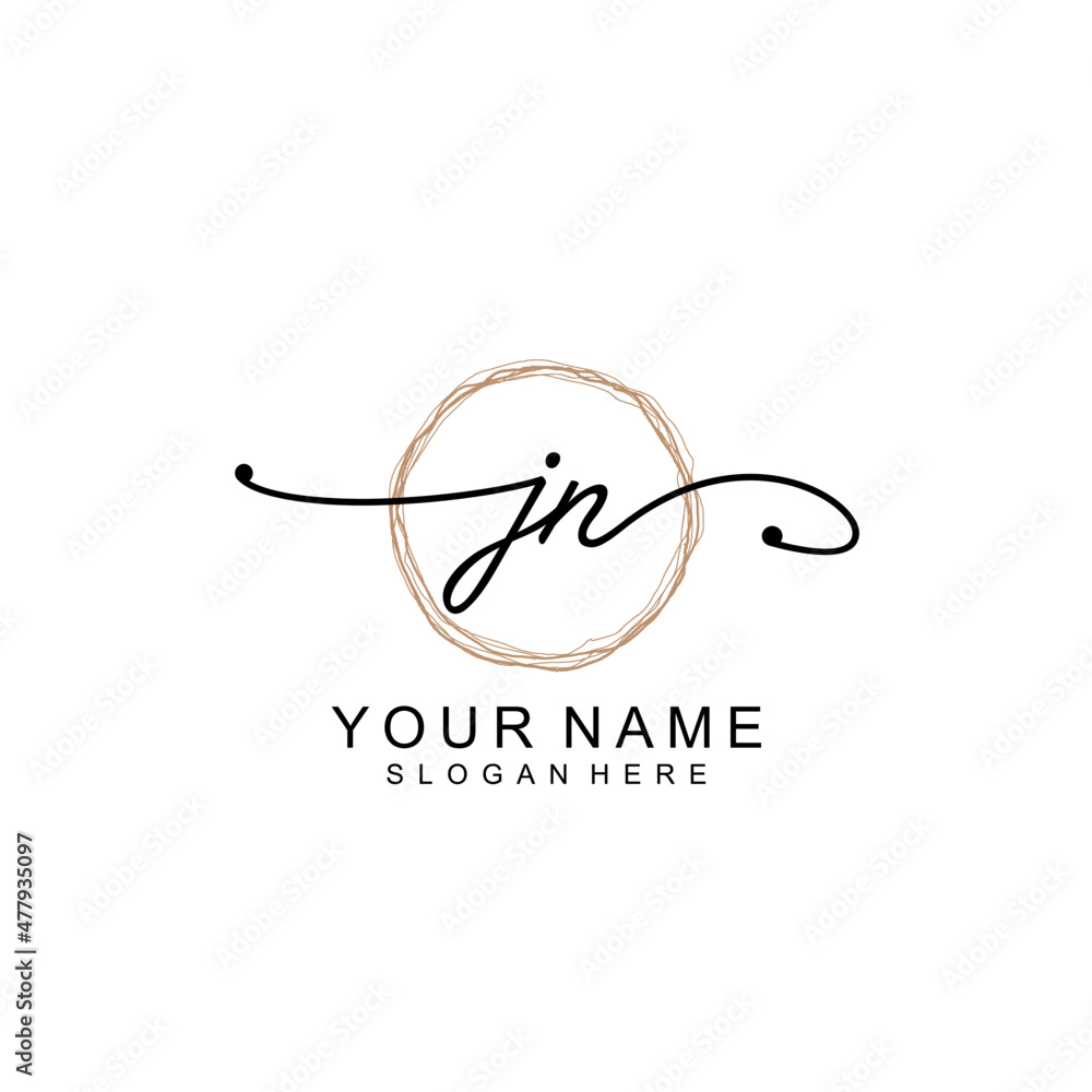 JN initial Signature logo template vector JN initial Signature logo template vector