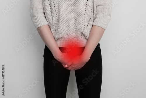 woman with menstruation feels very painful on her stomach