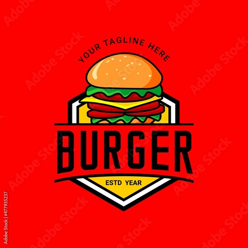 humberger restaurant logo vector design, can be used for product logos, templates and others	