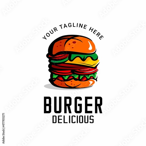 humberger restaurant logo vector design, cafe logo	