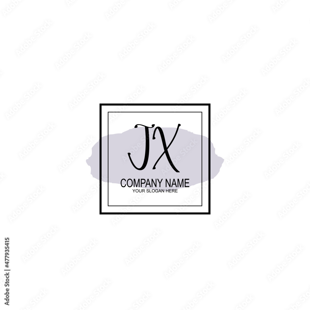 Letter JX minimalist wedding monogram vector Letter JX minimalist wedding monogram vector