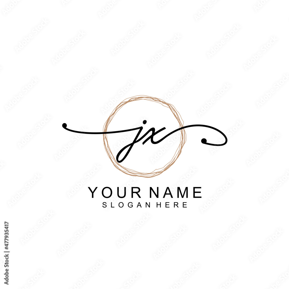 JX initial Signature logo template vector JX initial Signature logo template vector