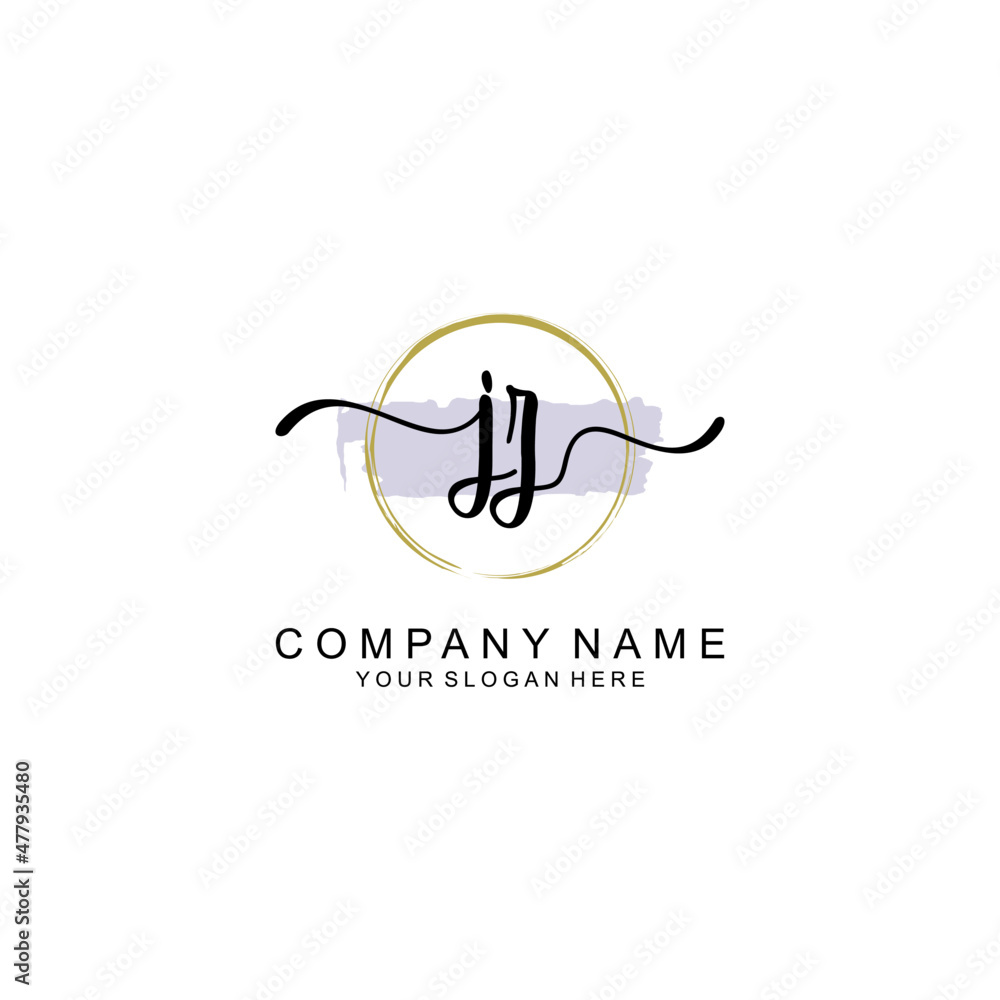 JZ Initial handwriting logo with circle hand drawn template vector JZ Initial handwriting logo with circle hand drawn template vector