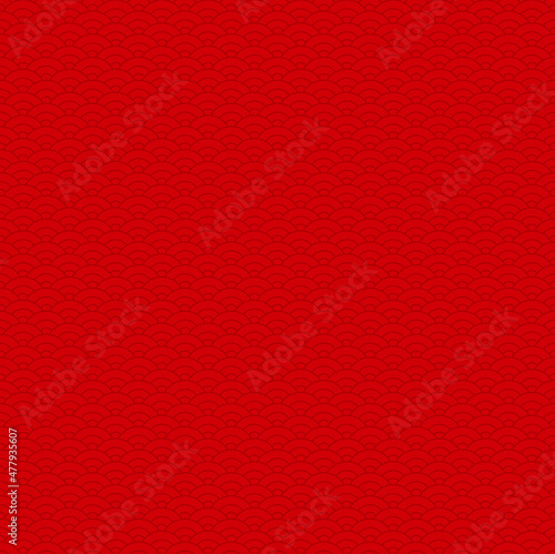 Chinese seamless pattern. Traditional Asian ornament on red background.