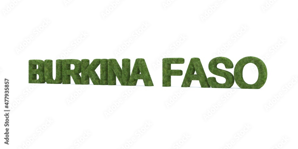3d rendering of Burkina Faso word isolated on white background 3d rendering of Burkina Faso word isolated on white background