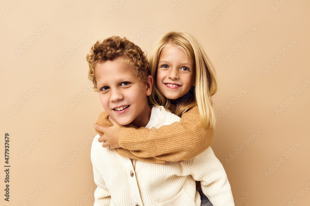children together in sweaters fun casual wear children together in sweaters fun casual wear