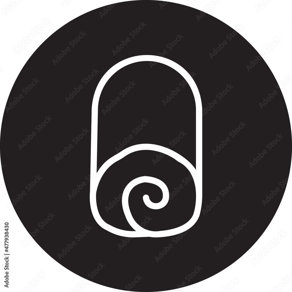swiss roll glyph icon swiss roll glyph icon